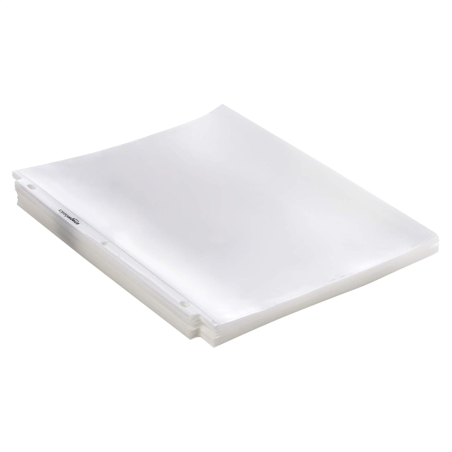 Amazon Basics Heavy Duty Sheet Protectors for 3 Ring Binder, Top Loading, Clear Plastic, 8.5 x 11 inch, 500-Pack