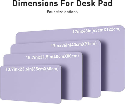 Aothia Leather Office Desk Pad Protector, Non-Slip PU Leather Desk Blotter, Waterproof Laptop Writing Mouse Pad for Office and Home, Black, 31.5" x 15.7" - Colors A