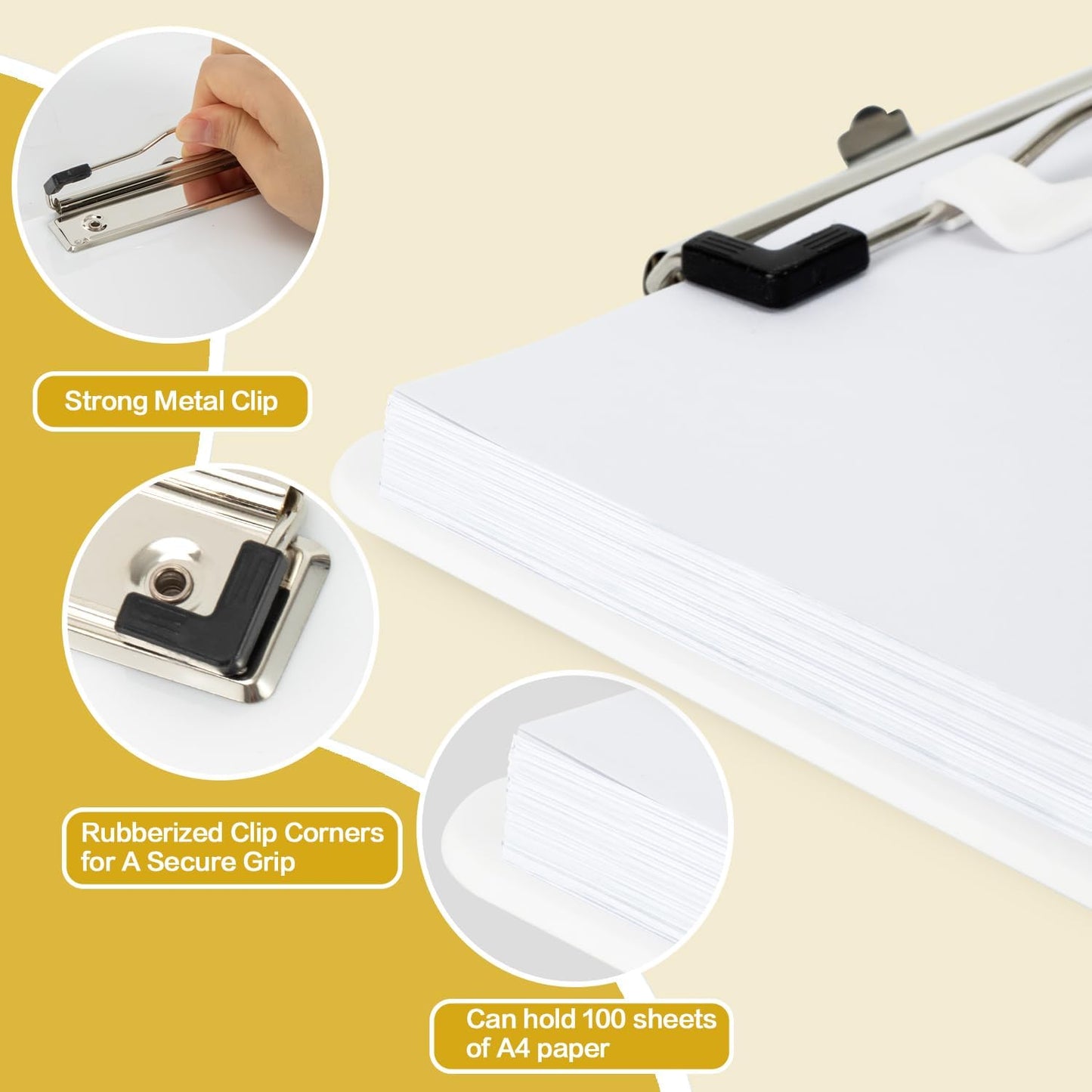 Deli Plastic Clipboard, Clipboards with Low Profile Clip, Standard A4 Letter Size Clipboard for Office, Nurses, Students, and Women, Size 12.4 ×9 Inch, Blue