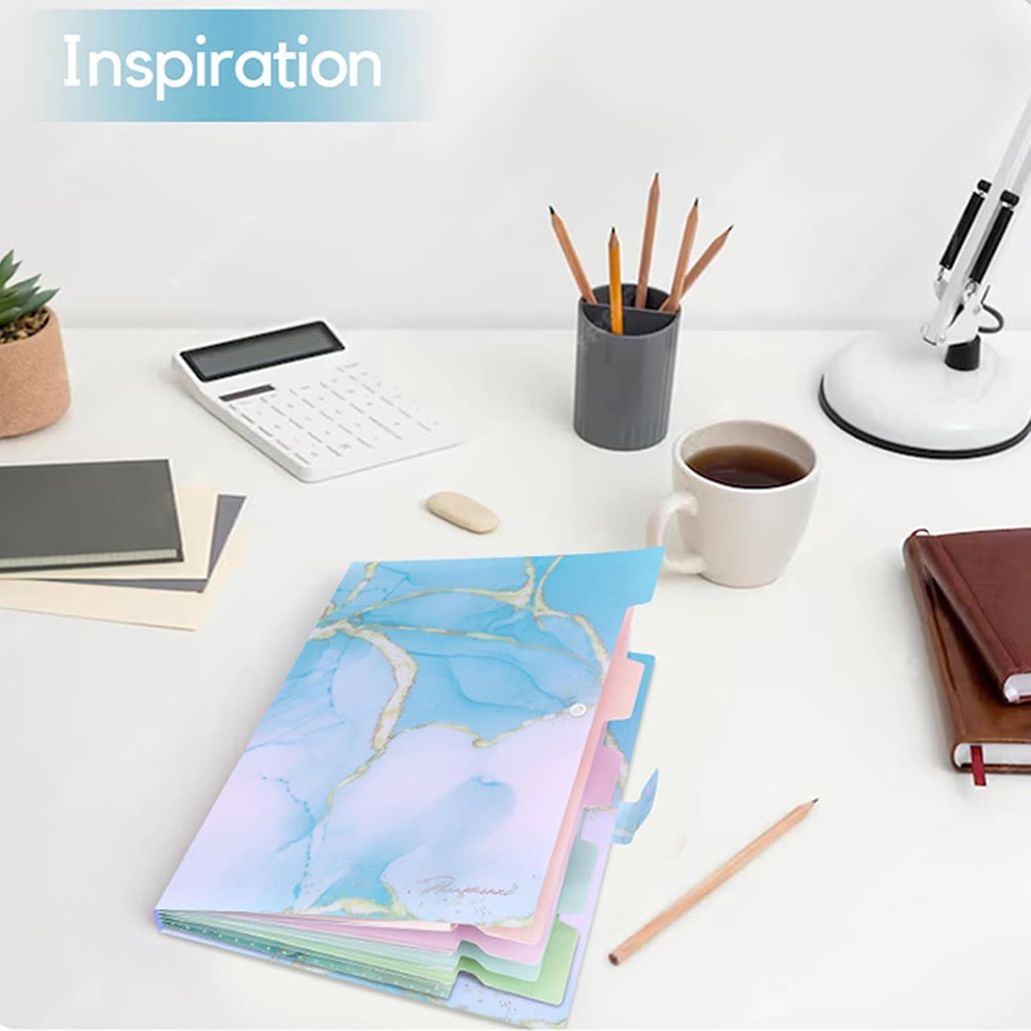 Forest Series Expanding File Folder Stylish Funky Cute Retro Document Organizer with Natural Scenes for Students,Teachers & Freelancers - Blue Butterfly