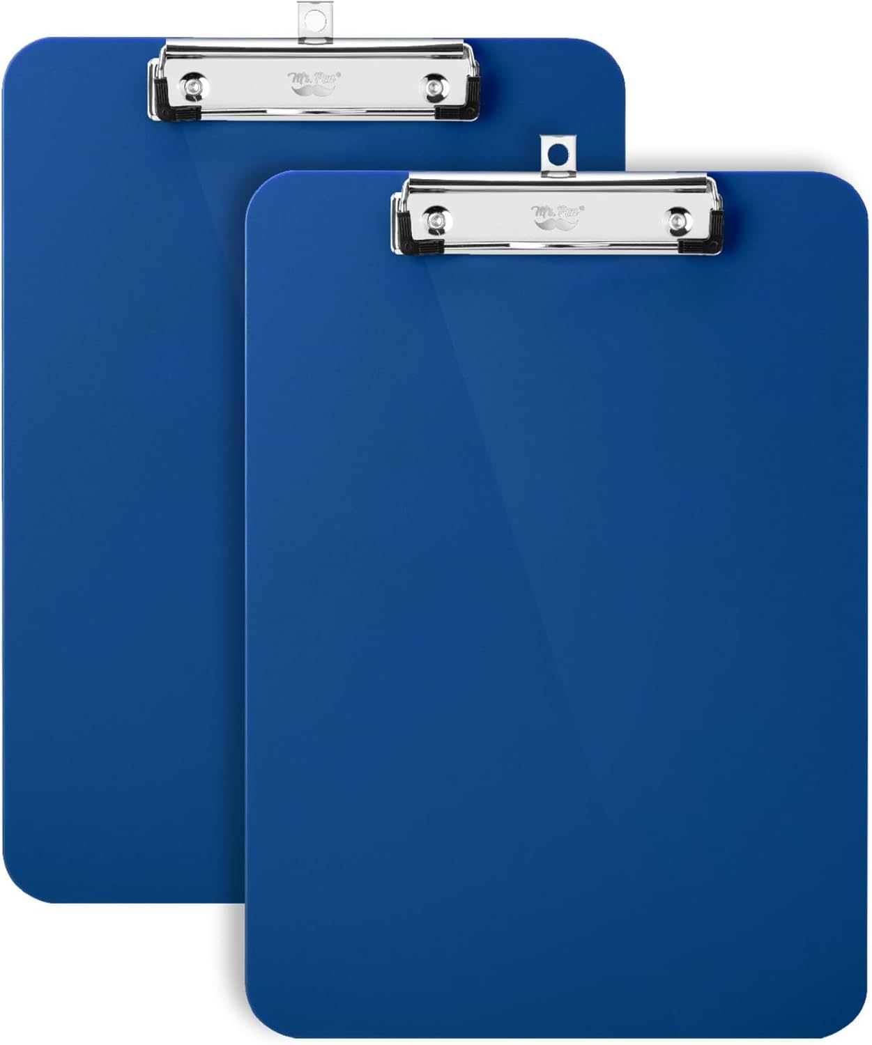 Mr. Pen- Plastic Clipboard, 12.5" x 9", 2 Pack, Clipboard Plastic, Low-Profile Metal Clip with Retractable Hanging Hole