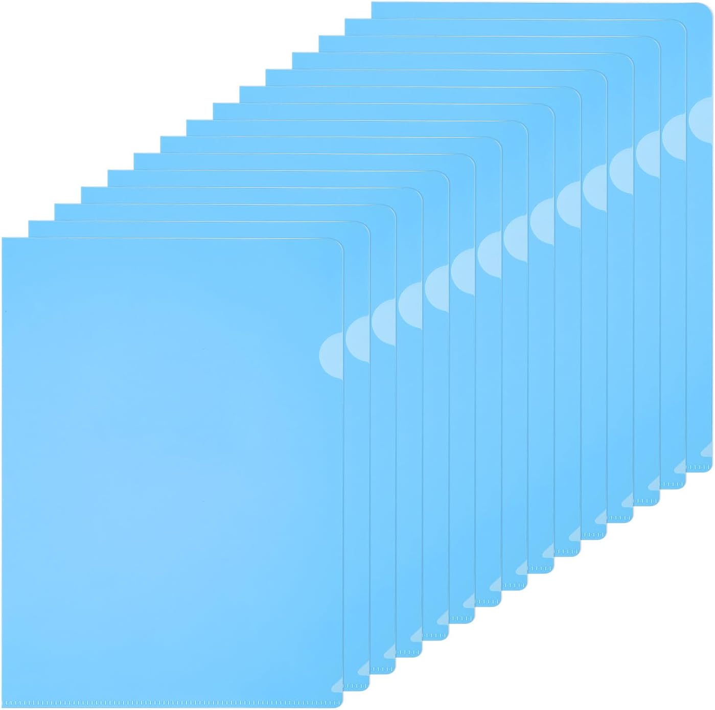 PATIKIL A4 Plastic Folders, 40 Pack Clear Folders L Type Project Pockets Paper Document Jacket Sleeves L Shaped Transparent for Documents Plastic Office File, 8.7x12.2in, Red