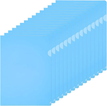 PATIKIL A4 Plastic Folders, 40 Pack Clear Folders L Type Project Pockets Paper Document Jacket Sleeves L Shaped Transparent for Documents Plastic Office File, 8.7x12.2in, Red
