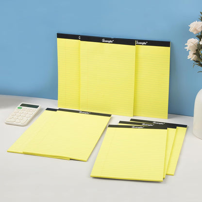 12 Pack White Legal Pads 8.5 x 11 Wide Ruled Note Pad 50 Sheets Notepads Micro Perforated Writing Pad for Work Study Daily Note Taking List