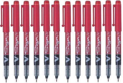 Pilot roller-ball V Sign Pen Liquid Ink 2.0 mm Tip - Black, Box of 12