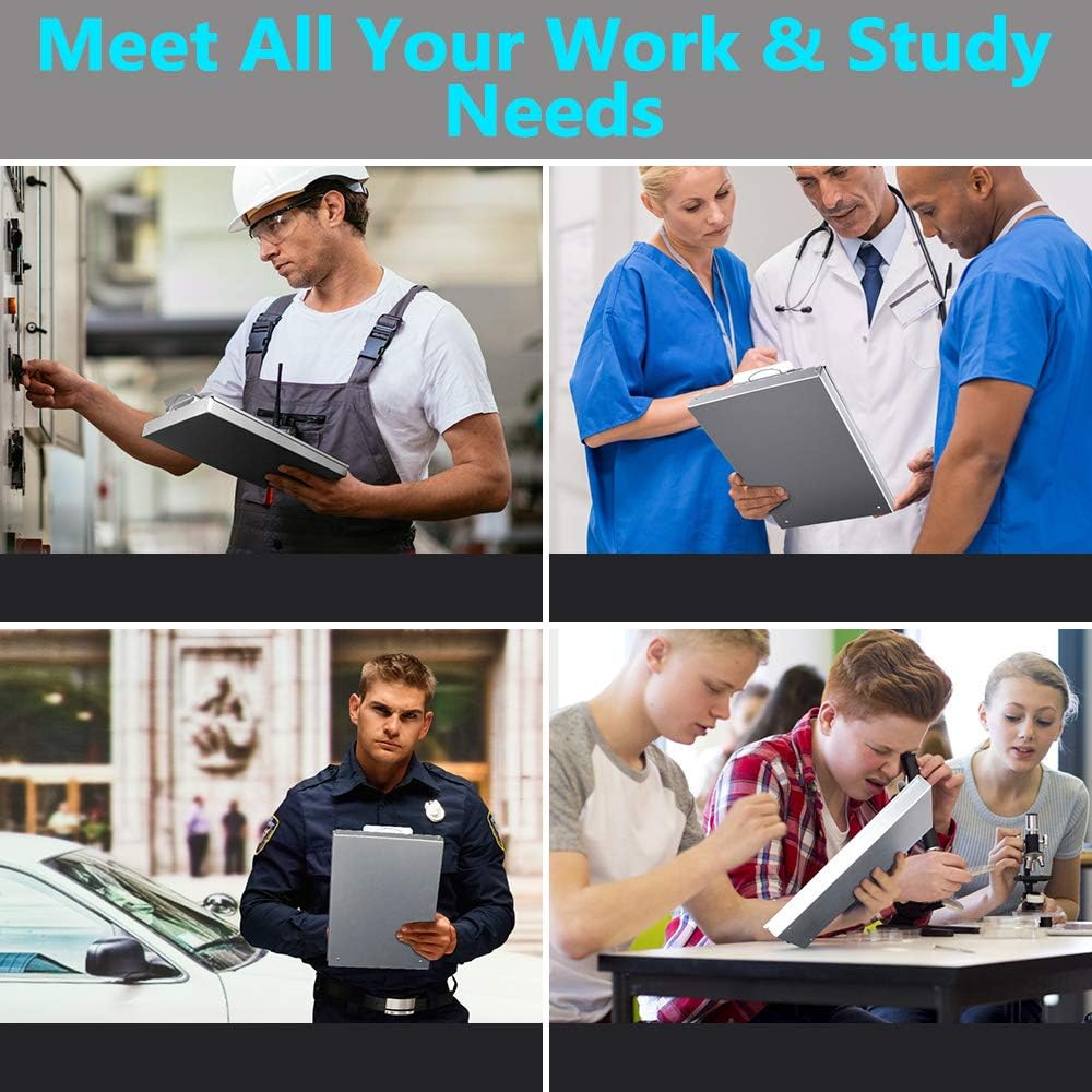 ROCOFF Metal Clipboard with Storage - Letter Size Aluminum Clipboards, Low Profile Clip Box Heavy Duty, Great for Office Jobsite or Classroom, Medical System, Law Enforcement, Single Compartment