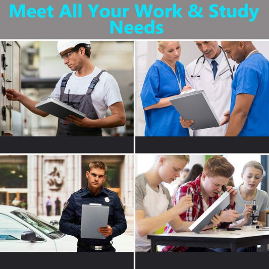 ROCOFF Metal Clipboard with Storage - Letter Size Aluminum Clipboards, Low Profile Clip Box Heavy Duty, Great for Office Jobsite or Classroom, Medical System, Law Enforcement, Single Compartment