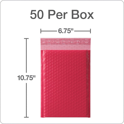 Quality Park Bubble Mailers, 6 x 9 Inch, White Poly Mailers, Padded Envelopes, Shipping Envelopes, Water Resistant, Self Seal, 50 Per Box (QUA85856), Plastic