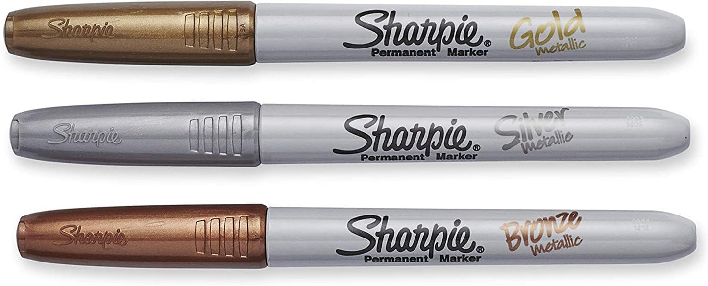 Sharpie Metallic Permanent Markers | Fine Point for Bold Details | Gold | 1 Marker Pen