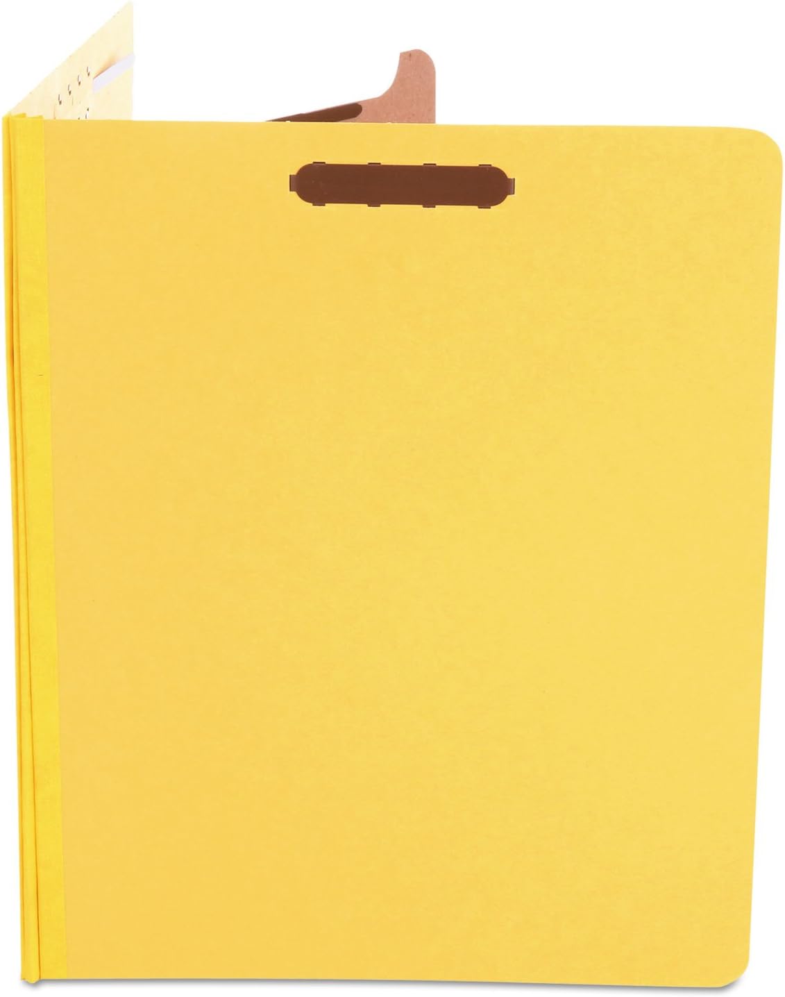 Universal Pressboard Classification Folders, Letter, Four-Section, Yellow, 10/Box (10204)