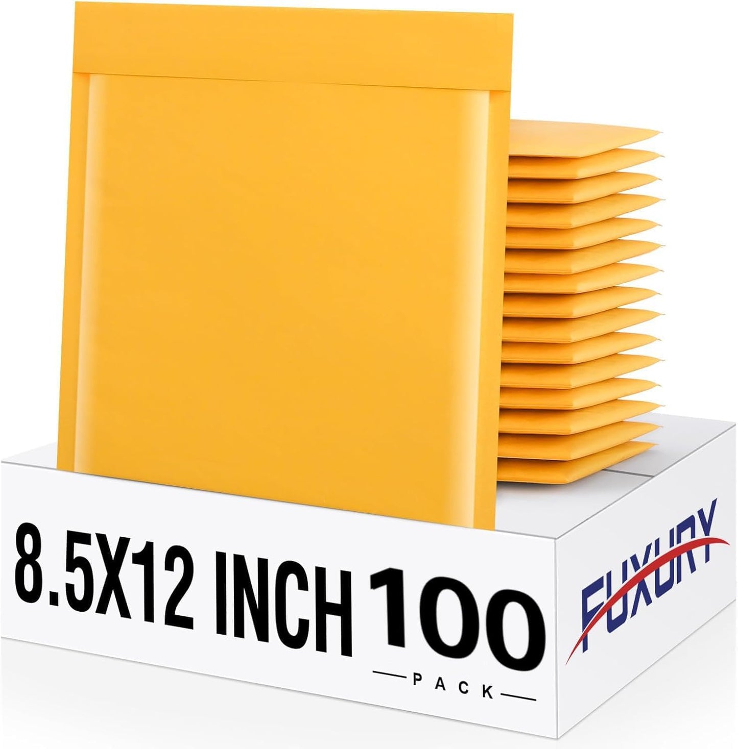 Fuxury Kraft Bubble Mailer 4x8” 50Pack Padded Envelopes Usable Size 4x7" Strong Adhesion Thick Bubble Envelopes Waterproof Cushioned Bubble Mailers Packaging for Small Business #000 Yellow