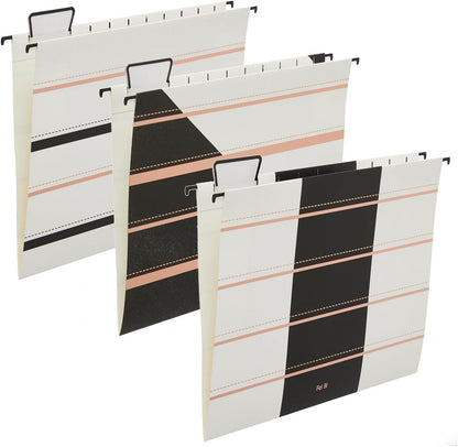 6 Pack Hanging Folder File Cabinet Organizer Letter Size 1/5 Cut Adjustable Label Decoration Home Office School Classroom, Green
