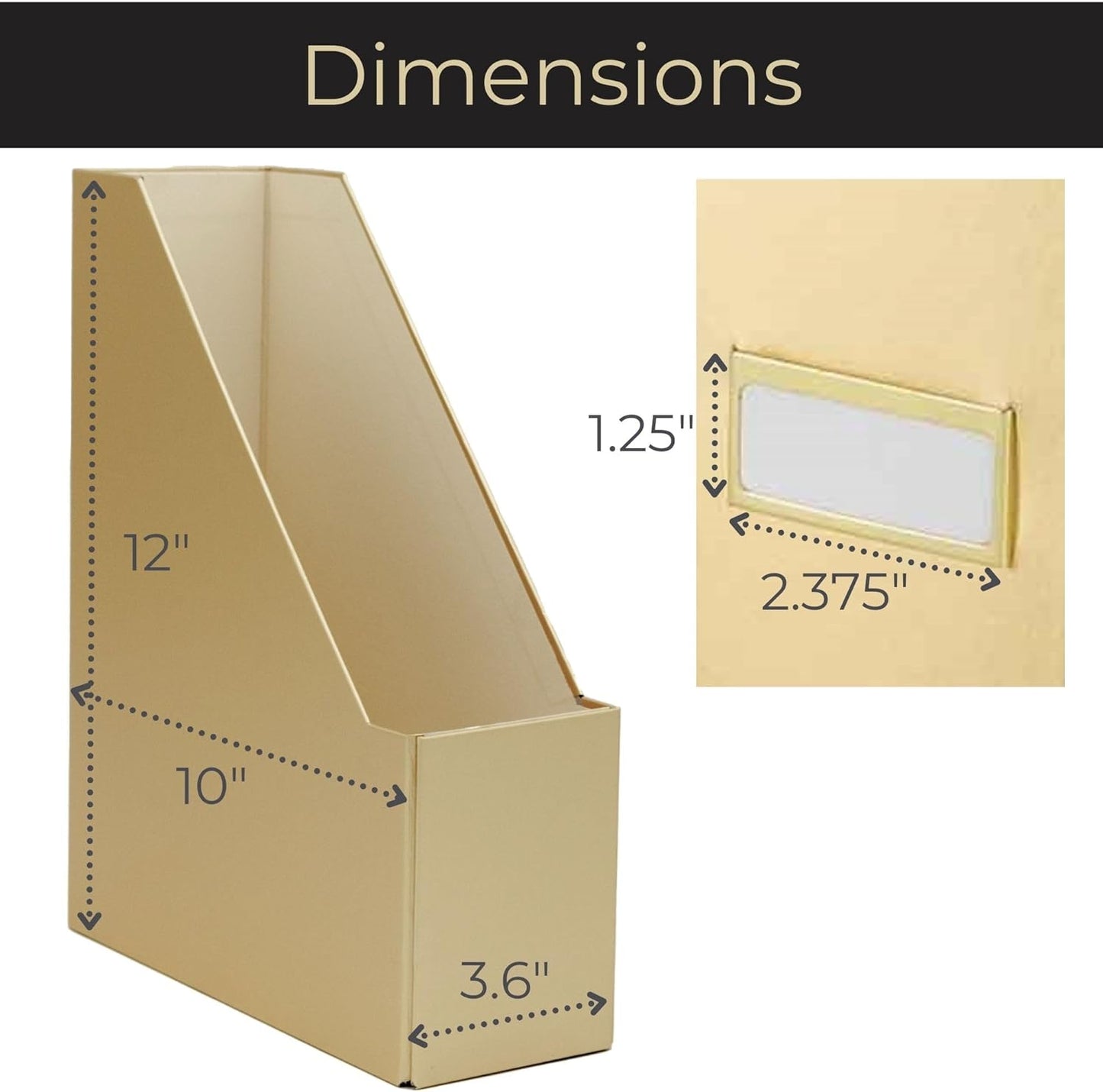 BLU MONACO | Cardboard Magazine File Holder Set of 4 | Vertical Magazine File Holder for Desk and Shelves | Standing File Holder for Classroom School Paper Storage