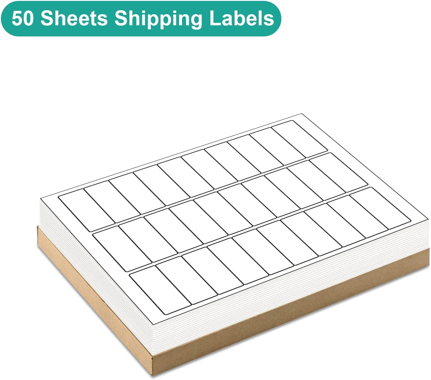 MFLABEL Half Sheet Shipping Labels - 200 Self Adhesive Sticker Sheets for Laser & Inkjet Printers, Waterproof & Smudge-Free, with 12 Free Fragile Labels for Packaging, Shipping and Crafting - Colors B