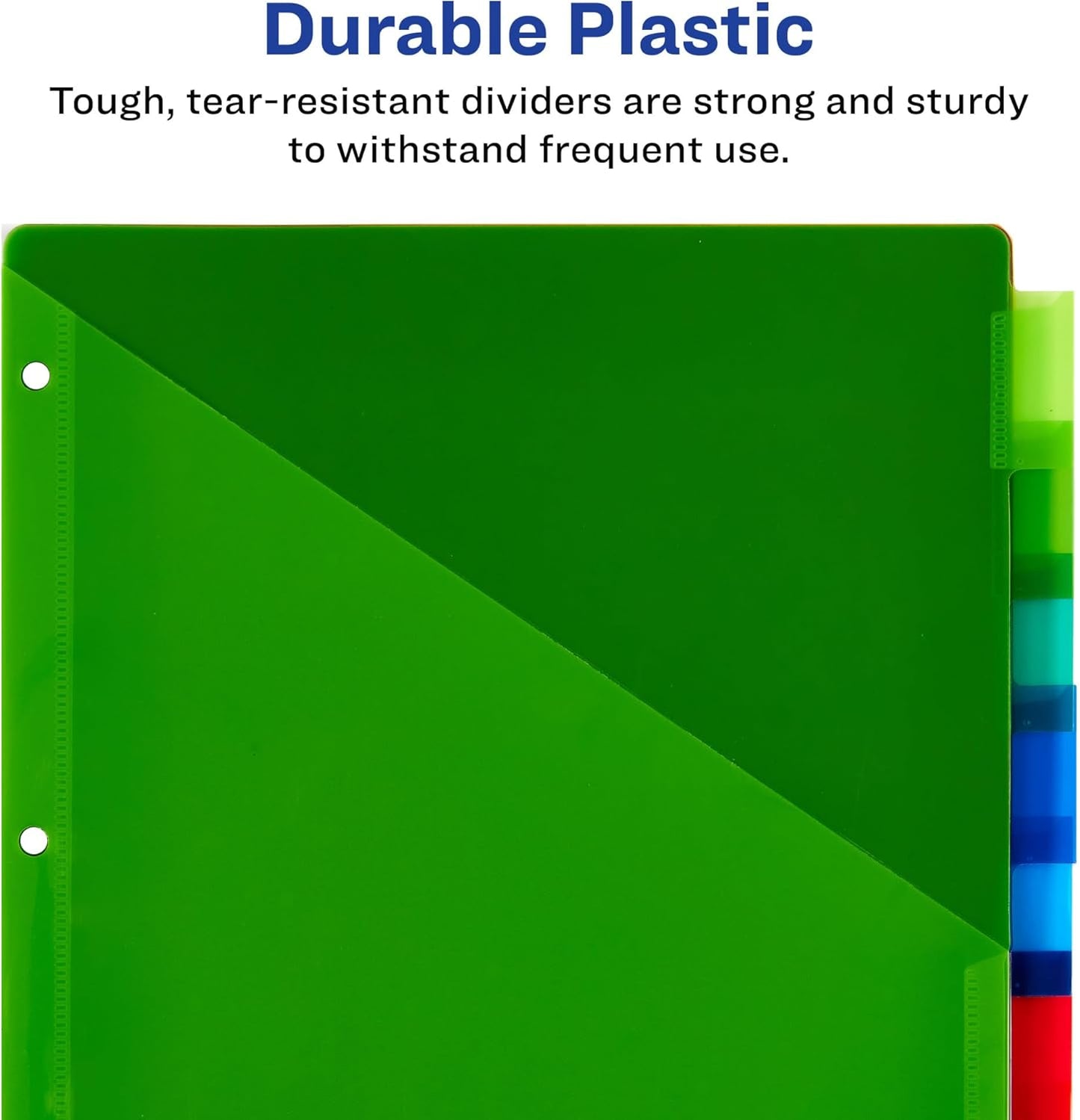 Avery Insertable Plastic Dividers for 3 Ring Binders, 8 Tabs per Set, Big Tabs, One Pocket, Multicolor Binder Dividers, Works with Sheet Protectors (24 Sets of 11903)
