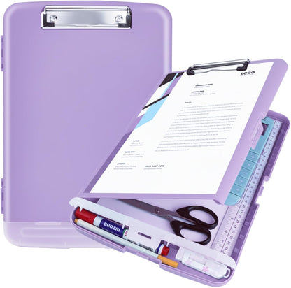 Red Plastic Clipboard with Storage,TFDLCG zm High Capacity Clip Boards 8.5x11,A4 Binder Nursing Clipboard Folder Heavy Duty for Women Teachers Work,School Office