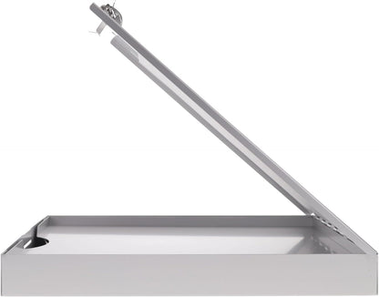 Saunders Cruiser Mate Metal Clipboard with Storage, Dual Tray Aluminum Nursing Folio, Heavy Duty Form Holder for Police & Work, Letter Size Privacy Box with Self-Locking Latch, Silver