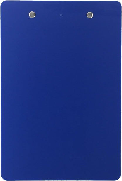 Trade Quest Memo Clipboard 6'' x 9'' Low Profile Clip Plastic (6-Pack) (Dark Blue)