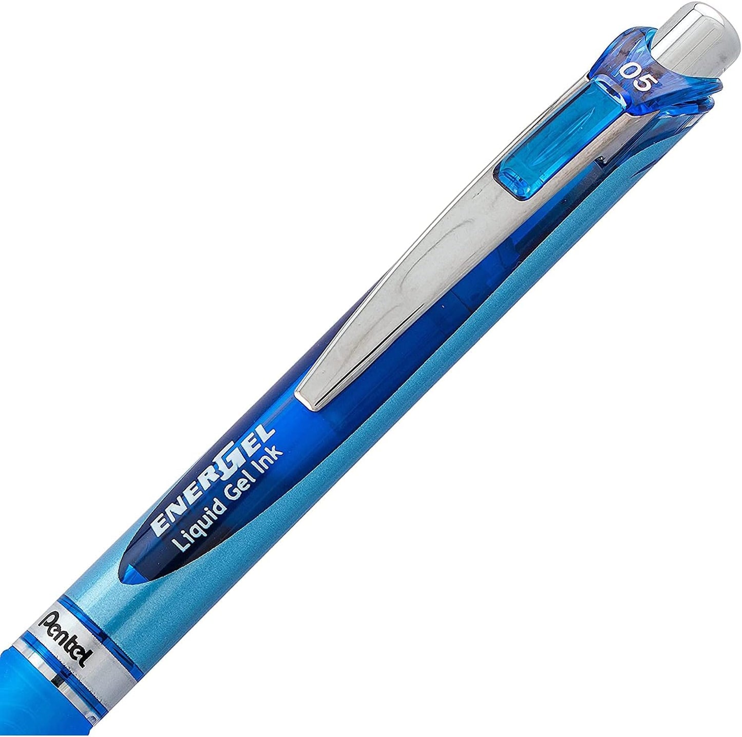 Pentel Energel 0.5 mm Rtx Retractable, 12 Pack of 6 Black & 6 Blue Ink Pens Needle Tip, Pens 0.5 mm Fine Point