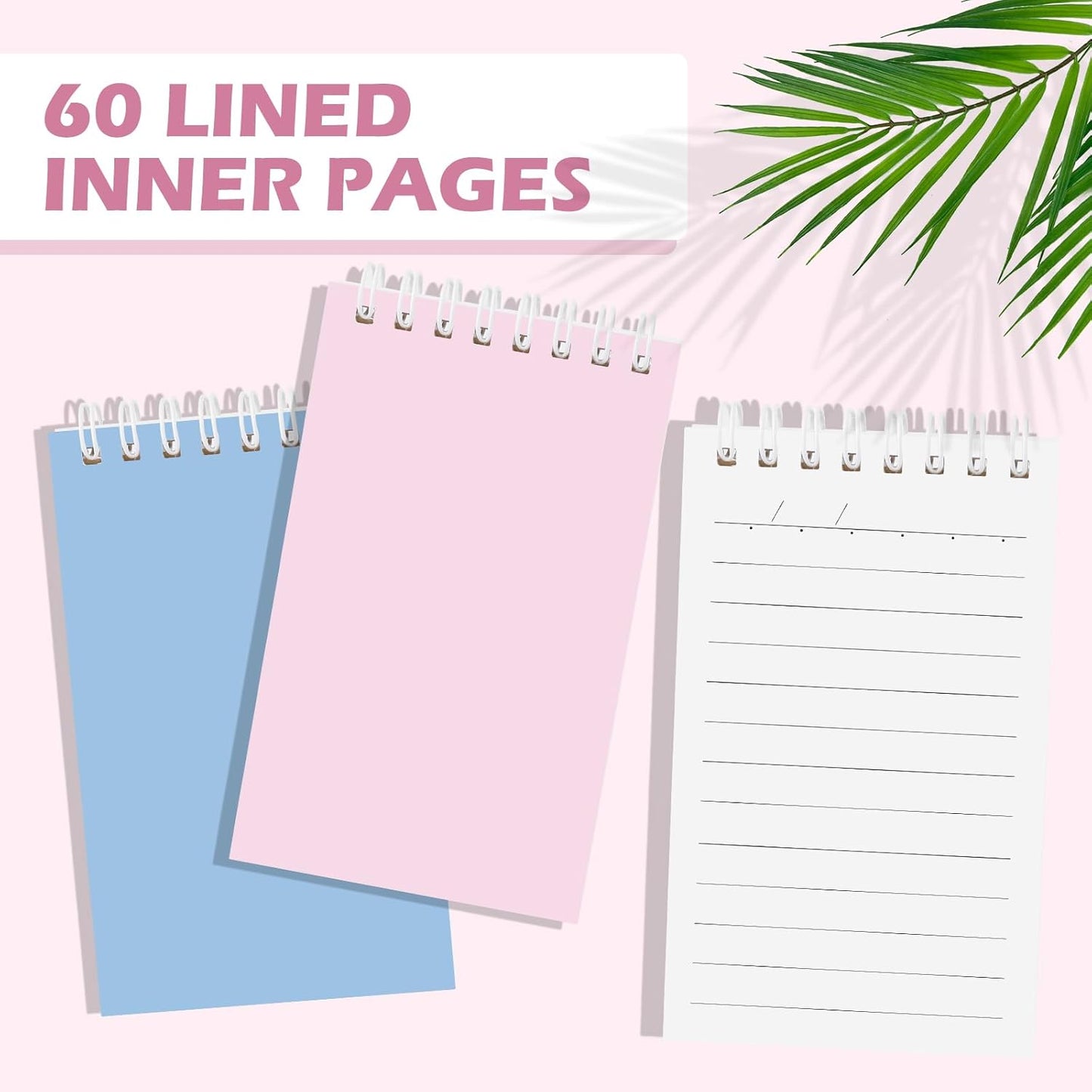 Ddaowanx Small Notebooks,3x5 Pocket Spiral Notepads With Lined Pages - The Perfect Little Mini Notebook to Stay Organized and Boost Productivity at Work or School (8, Cute Colors)