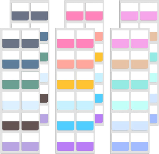 720 Pcs Sticky Tabs for Notebooks, 3-Color PET Sticky Tabs for Books, Repositionable Transparent Page Markers Stickys Tab for Office School Reading & Filing