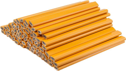 GRAPHITE Hard Lead Carpenter Pencils Bulk - (1) Pack of 12 Pieces Lumber Wooden Pencil #2 (HB) - Red