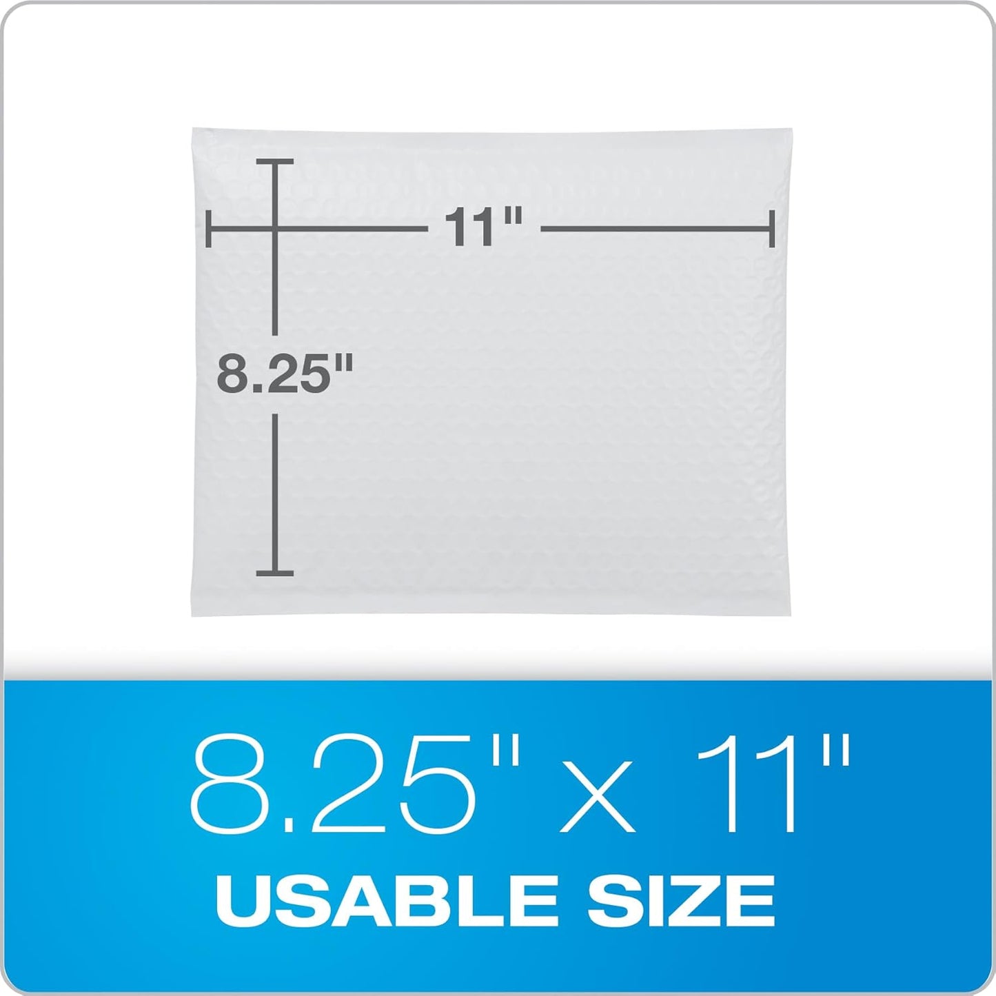 Quality Park Bubble Mailers, 8.5 x 11 Shipping Envelopes, Water Resistant White Poly Padded Envelopes, Redi-Strip Peel Off Closure, 25/Box (QUA85859)