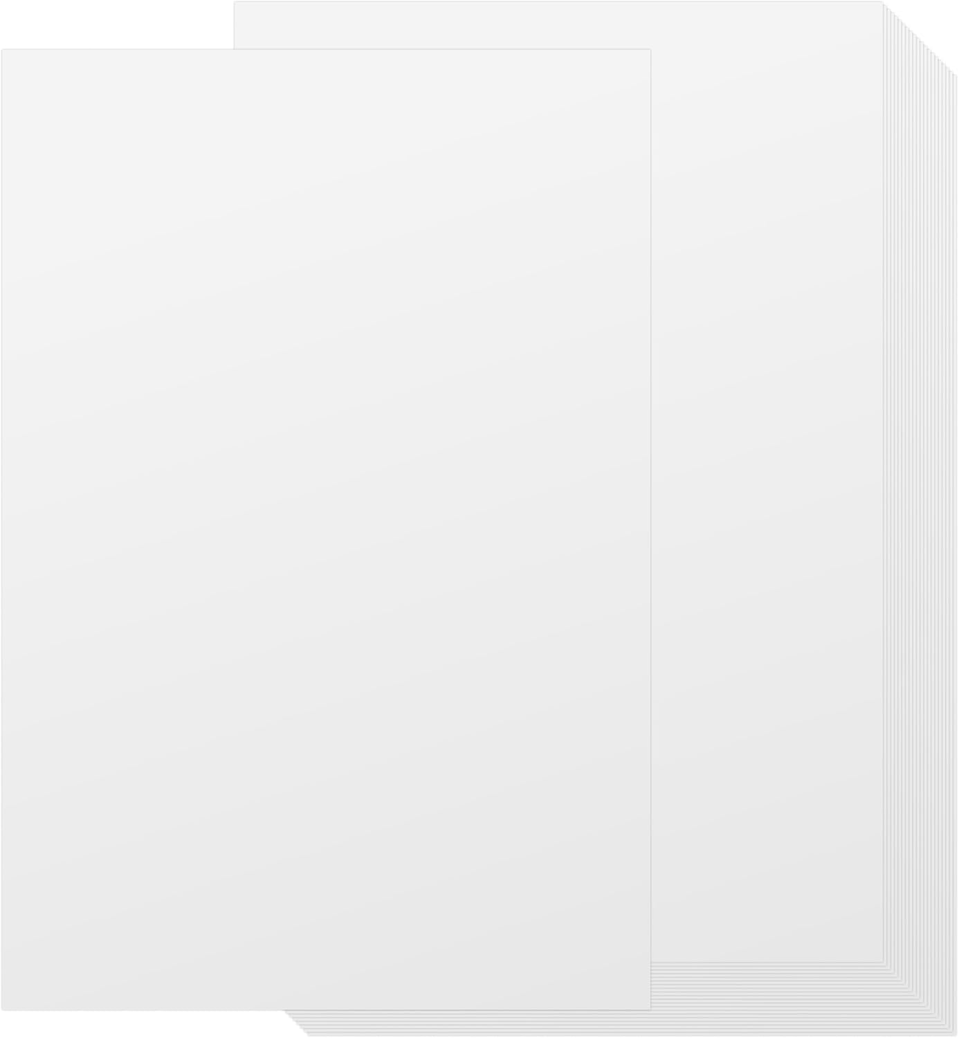 Bubbley 100 White 8.5 x 11 Inch Cardstock Paper, 80lb Thick Paper for Invitations, Scrapbooking, Crafts, DIY Cards