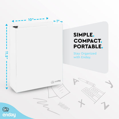 3 Inch Binder 3 Ring Binders Green, Slant D-Ring 3” Clear View Cover with 2 Inside Pockets, Heavy Duty Colored School Supplies Office and Home Binders – By Enday