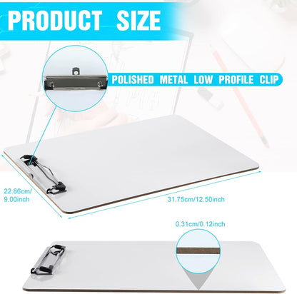 Dry Erase Clipboards, HERKKA 15 Pack Hardboard Office Whiteboard Clipboards Low Profile Clip Standard A4 Letter Size, ECO Friendly, Size 12.5 x 9 Inch