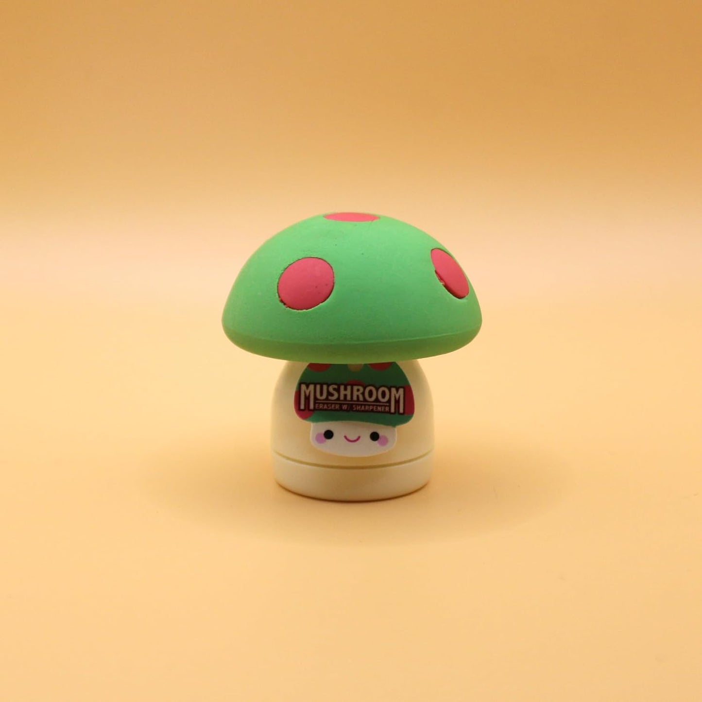 Limited Edition Mushroom Eraser and Pencil Sharpener (RED Cap W/Yellow DOTS)