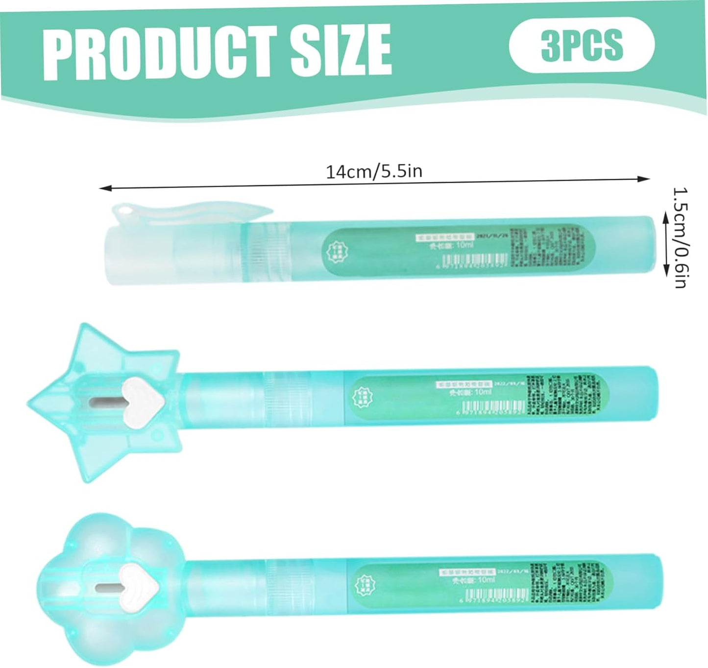3PCS Privacy Spray Pen Thermal Eraser White Out Liquid with Lid Spray Quick Dry Portable Correction Fluid for Document, Label, Package, Shipping Addresses Privacy Cover, Liquid White O