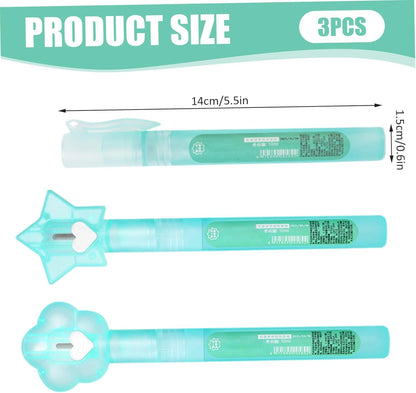 3PCS Privacy Spray Pen Thermal Eraser White Out Liquid with Lid Spray Quick Dry Portable Correction Fluid for Document, Label, Package, Shipping Addresses Privacy Cover, Liquid White O
