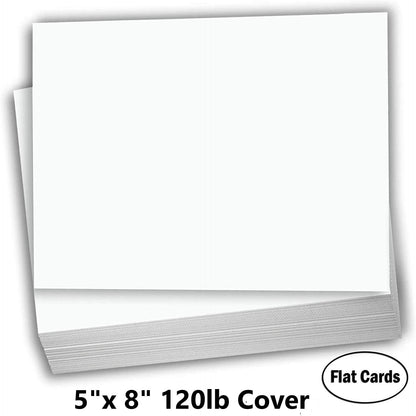 Hamilco Blank Index Cards 6" x 9" Heavyweight Card Stock 120lb Cover White Cardstock Paper - 100 Pack