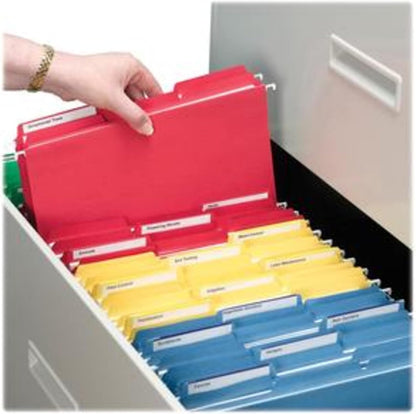 Smead Interior File Folder, 1/3-Cut Tab, Letter Size, Aqua, 100 per Box, Expandable File Folders for Filing Cabinet