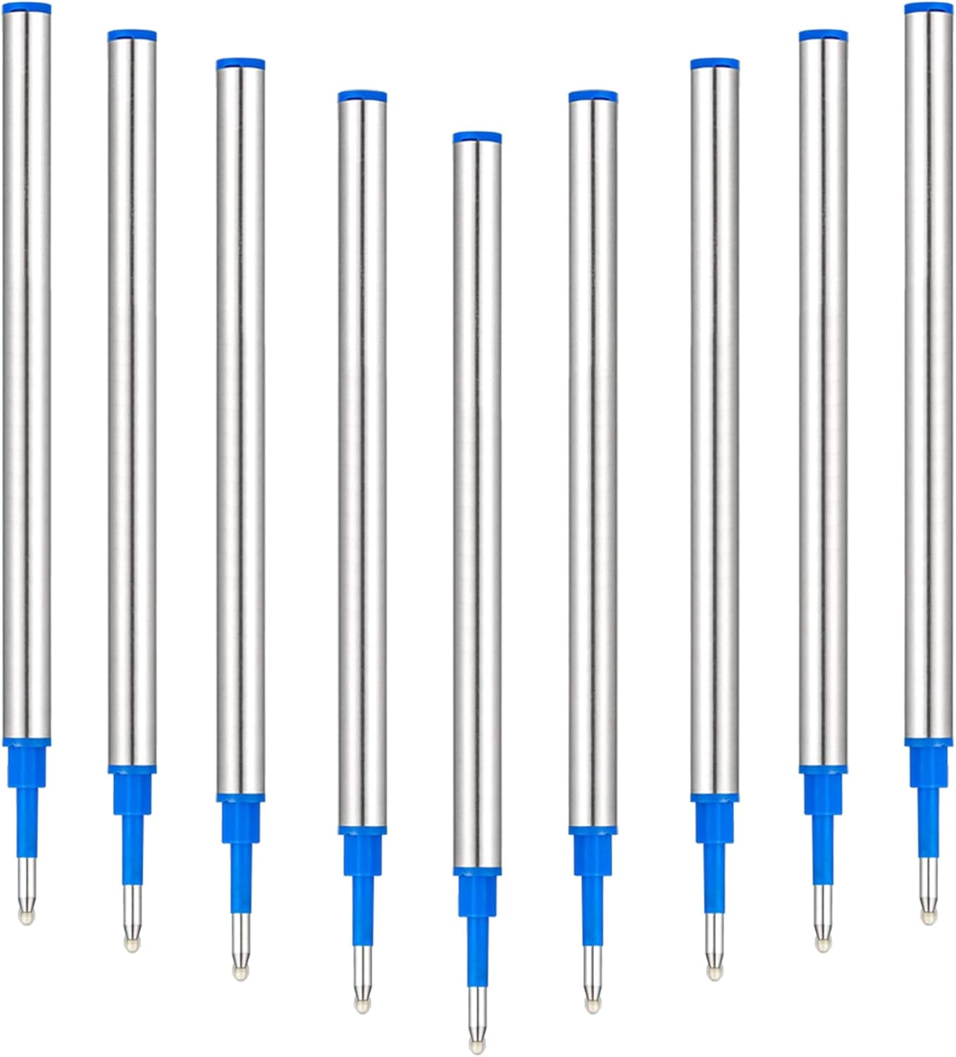 DunBong Rollerball Pen Refills, Roller Ball Fine Point 0.5mm, Red Ink Refill Pack of 5 - Replaceable Ballpoint Pen Refills Medium Point (Black)