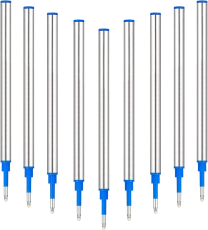 DunBong Rollerball Pen Refills, Roller Ball Fine Point 0.5mm, Red Ink Refill Pack of 5 - Replaceable Ballpoint Pen Refills Medium Point (Black)