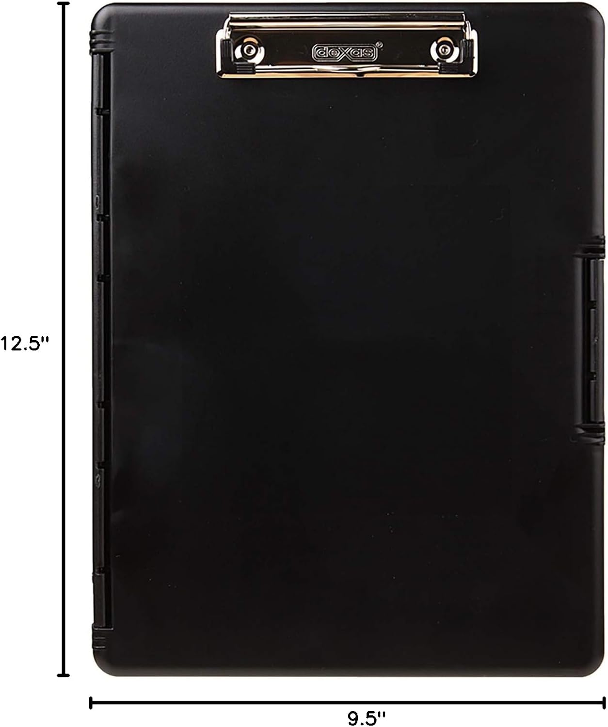 Dexas Slimcase 2 Plastic Clipboard with Storage and Side Opening, Black, Office Supplies Clipboards to Organize, Carry and Store, A4 Holder, Style and Functionality Nursing Clipboards
