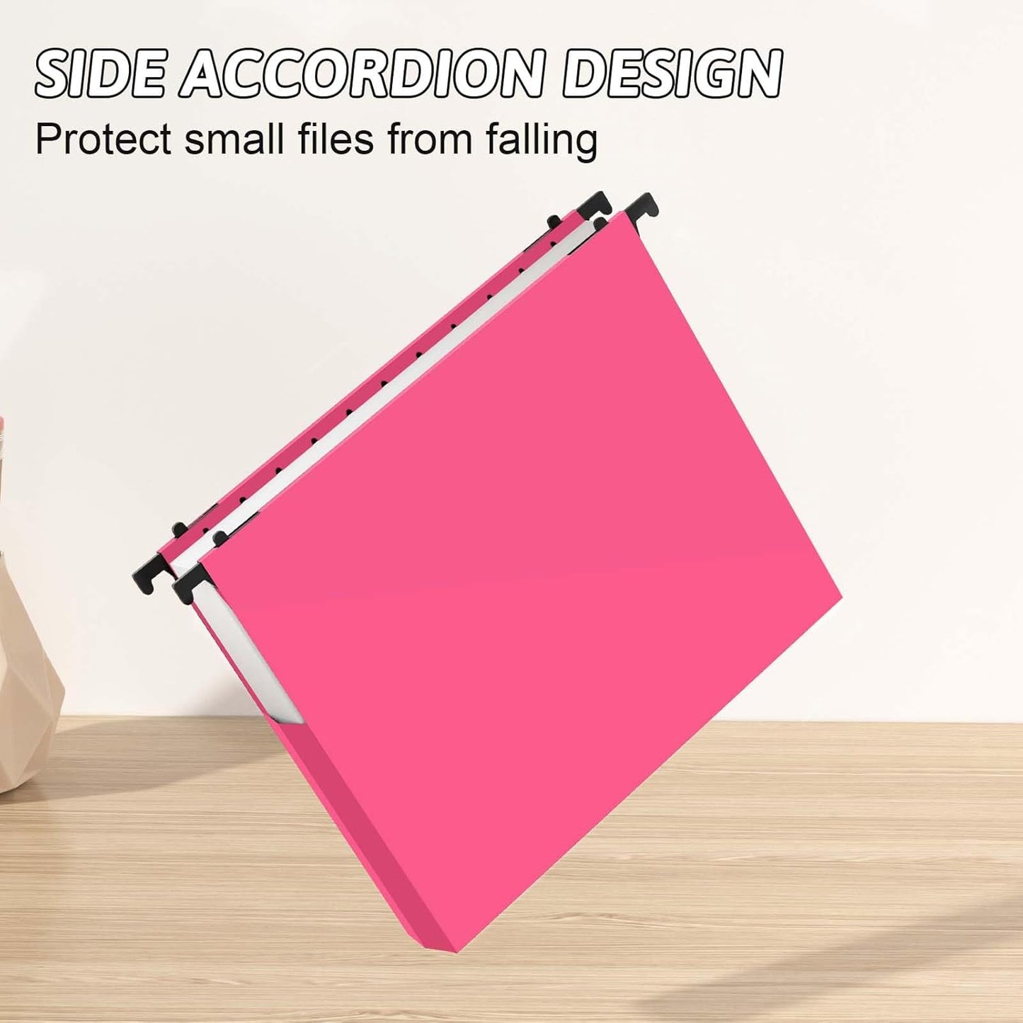 Plastic Extra Capacity Hanging File Folder Letter Size,12 Pack Reinforced Expandable Hanging Folders,Heavy Duty 2 Inch Expansion,Adjustable Tabs,Hanging Organizer Designed for Bulky Files(Gray)