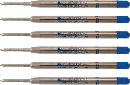 Monteverde USA Capless Ceramic Gel Refills to Fit Parker Pens, Broad Point, Blue Ink, 2-Pack – Smooth and Vibrant Writing Solution