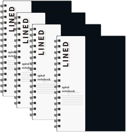 Large Lined Notebook Spiral Notebook 8.5" x 11"-4 Pack LINED Notebook 7mm Ruled Hardcover Notebook 120 Pages 100 GSM Thick Paper Notebook Hardcover Journal for School, Office,Study and Notes