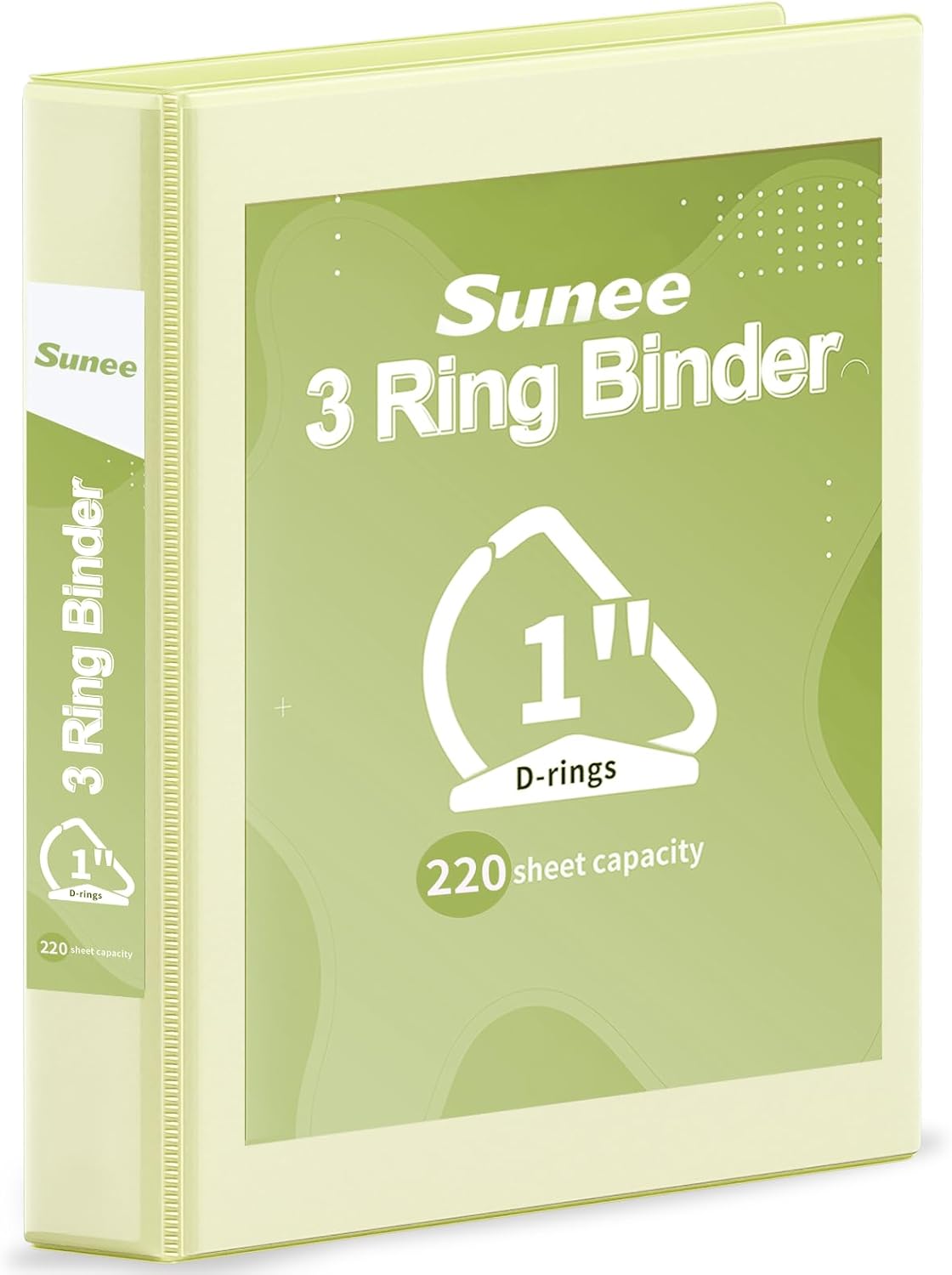 SUNEE 3 Ring Binder 2 Inch, Clear View Binder Three Ring PVC-Free (Fit 8.5x11 Inches) for School or Office Supplies, Light Purple, 1 Pack