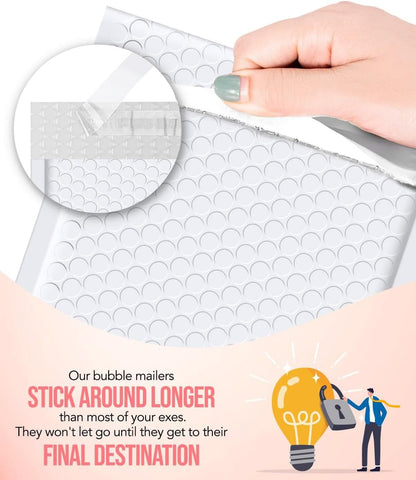 GSSUSA Black Bubble Mailers 4x8 Inches 50 Pack, Usable Size 4X7" Bubble Envelopes for Small Business, Padded Envelope, Shipping Mailers, Packaging Bags, Mailing Envelopes, Shipping Supplies