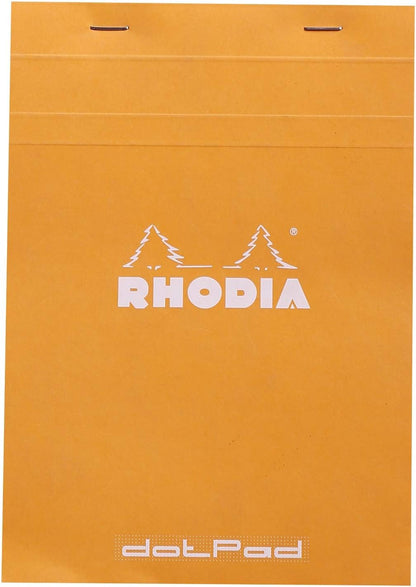 Rhodia Head Stapled Pad, No16 A5, Dot - Black