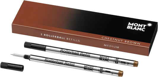 Montblanc Rollerball Refills (F) Mystery Black 105162 – Quick-Drying Pen Refills for Montblanc Rollerball and Fineliner Pens – 2 x Black Pen Cartridges