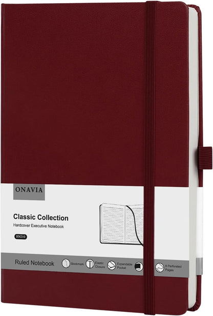 ONAVIA Lined Journal Notebooks for Work, Travel, College, A5 Size 100 GSM Thick Paper, Classic Ruled Journaling Notebook, Hardcover Notepad for Writing 160 Pages, 5.5 x 8.3 inch, Royal Blue