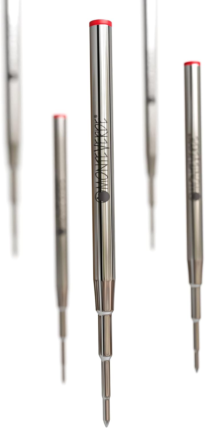 Monteverde USA Capless Ceramic Gel Refills to Fit Montblanc Ballpoint Pens, Fine Point Black Ink, Converts to Capless Rollerball, 2-Pack (M132BK)