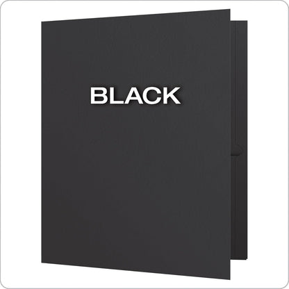 Oxford Twin-Pocket Folders, Textured Paper, Letter Size, Dark Blue, Holds 100 Sheets, Box of 25 (57538EE)
