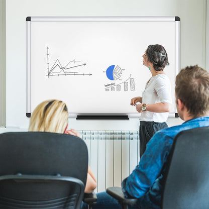 VIZ-PRO Magnetic Whiteboard/Dry Erase Board, 18 X 12 Inches, Includes 1 Eraser & 2 Markers & 4 Magnets