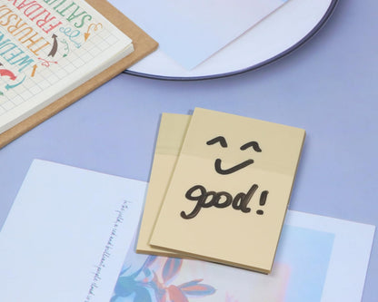 ONLYKXY 2 Pack Rectangle Transparent Sticky Notes 2.95x1.96inch Waterproof Index Sticker Self-Stick Book Tabs 100 Sheets PET Markers Sticky Notes Pad (Dark Blue)